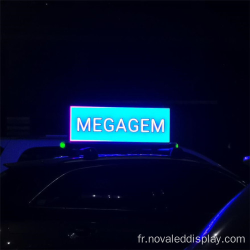 Voiture de taxi signe led véhicule à écran led